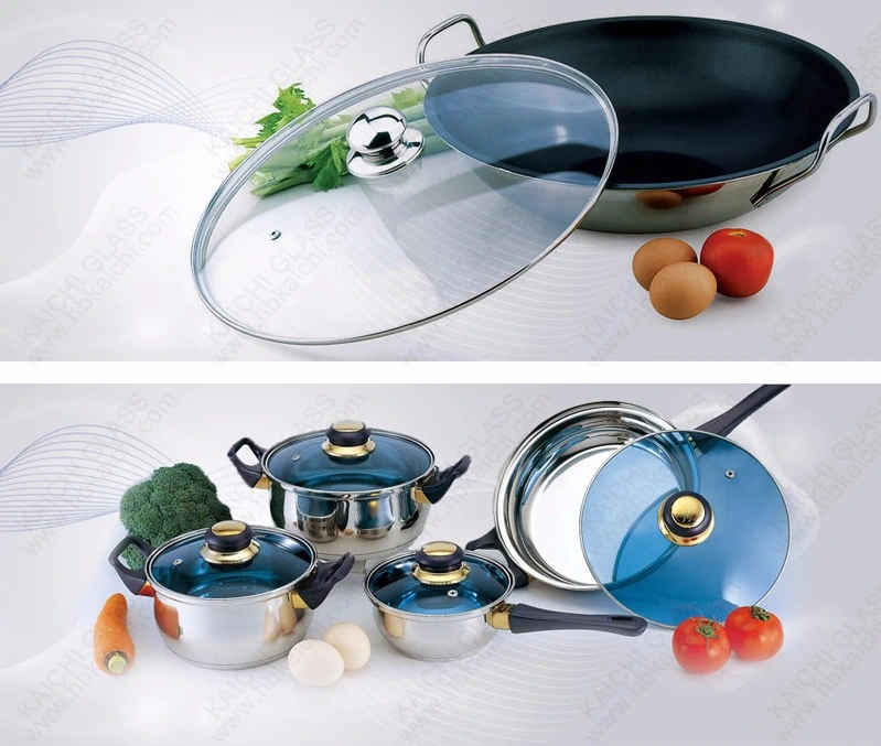 Hot Sale Product Non-Stick Cookware Silicone Cover Tempered Glass Frying Pan Lid with Long Handle