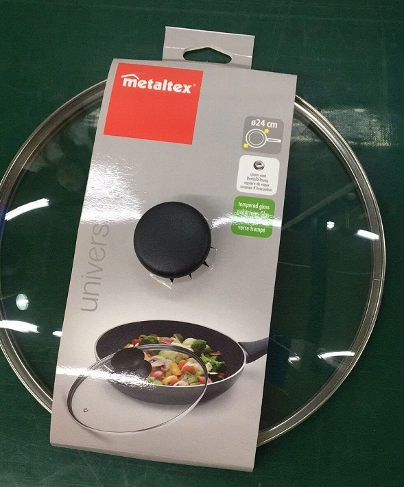 Hot Sale Product Non-Stick Cookware Silicone Cover Tempered Glass Frying Pan Lid with Long Handle