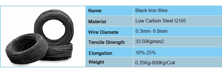 12 14 18 Gauge Black Annealing Wire Iron Rod Binding/Factory Price Black Construction Wire