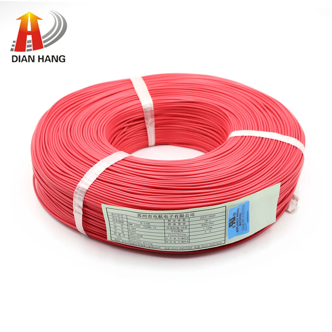 Flexible Tinned Copper Cable Hook up PVC Cable UL1028 FEP Red Black Wire VGA Cable Coaxial Cable Electric Wire Cable