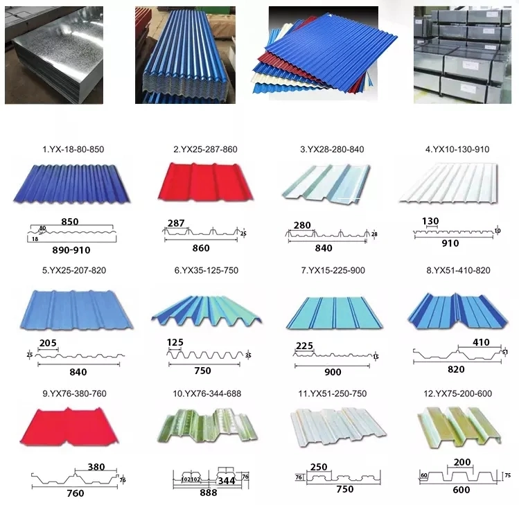 Roof Galvanized Corrugated Sheet China Manufacture Dx51d Dx52D SGCC