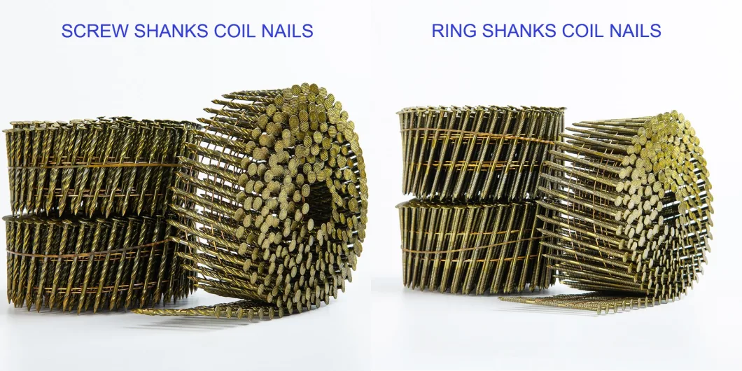 Screw/Spiral Shank Coil Nails Mainly Used for Wooden Pallet Packaging Industry