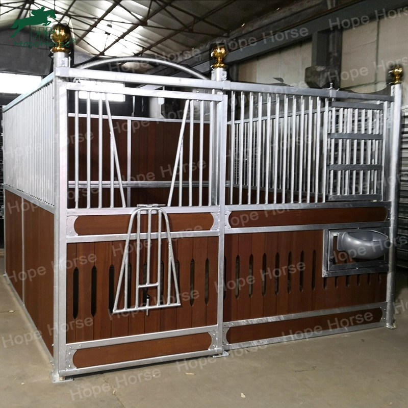 Hot DIP Galvanized Galvanised Steel Horse Stable with Steel Frame