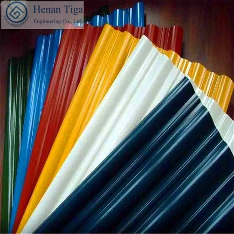 Tiga Factory Supply Prepainted Roofing Tiles / Colorful Glazed Steel Roofing Tiles