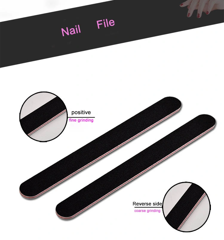 OEM Nail Art Double Side Round Head Reusable 100/180 Nail File