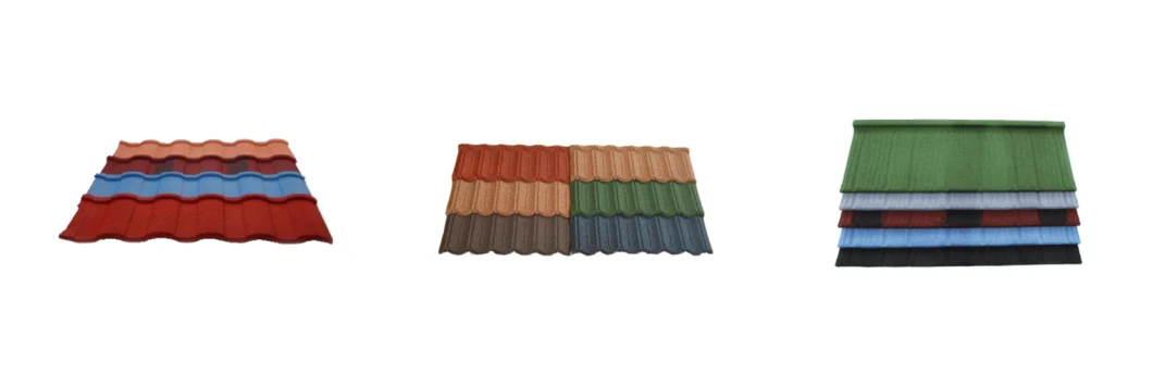 Ripple Type Corrugated Sheets Stone Coated Metal Roofing Tile