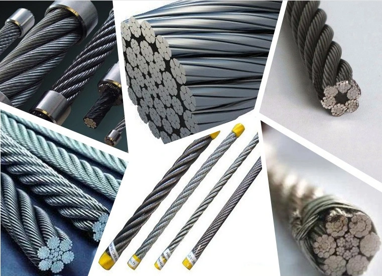 Black Steel Wire Rope 19X7 Diameter 8 mm Packing 1000m