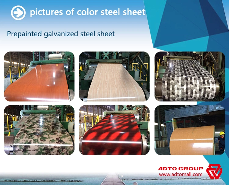 Adto Green 0.35mm PPGI Coils Prepainted Steel Coil Gi Steel Galvanized Coil