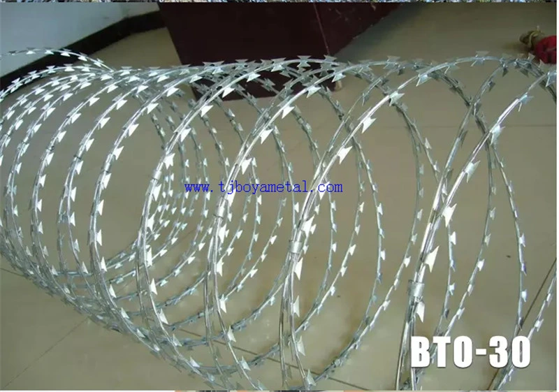 Bto10 Bto22 Bto28 Bto30 Cbt60 Cbt65 Galvanized Razor Wire/ Concertina/Wire for Fence/Alambre De Trinchera