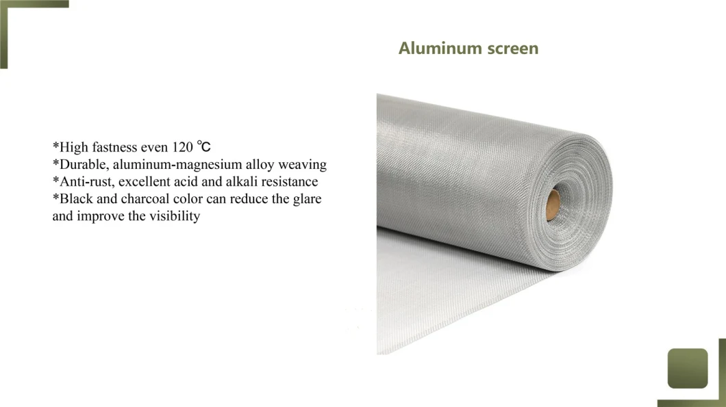 Factory Supply Anti-Insect Fly Aluminum Alloy Window Screen Mesh
