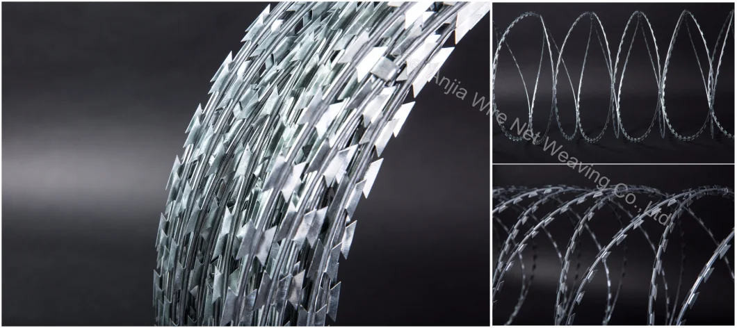 PVC Coated Galvanized Concertina Razor Wire Fence for Security Fence