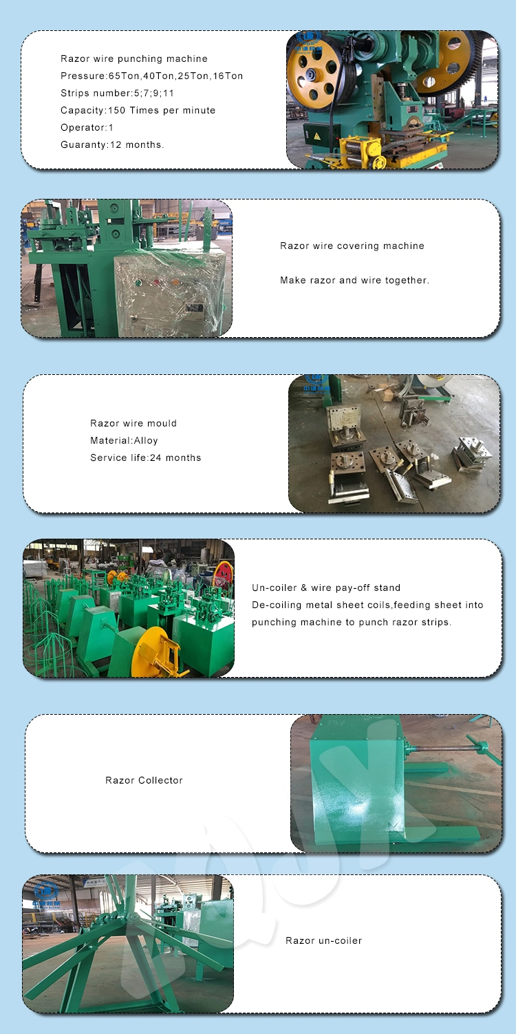China Factory Supply Concertina Razor Barbed Wire Machine
