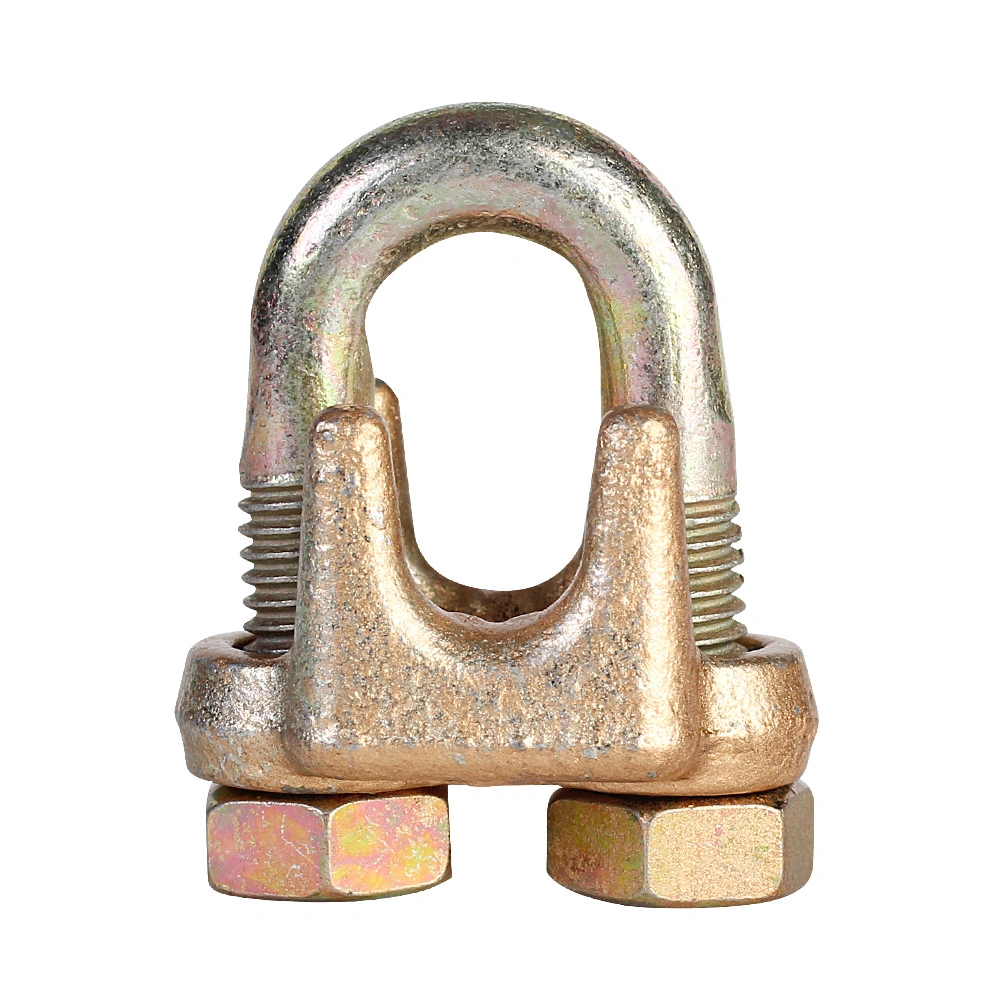 Rigging Hardware Yellow Chromated Type a Wire Rope Clip, Zinc Plated or Hot DIP Galvanized