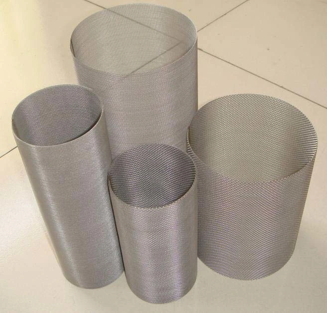 Customized 304 316 Stainless Steel Square Woven Wire Mesh Screen Filter Tube/Filter Cylinder