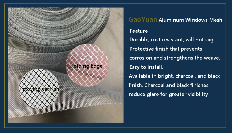 Aluminum Wire Mesh Screening for Window and Door Protection Insect