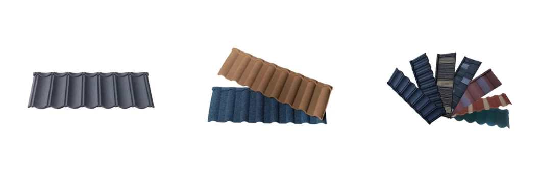 Ripple Type Corrugated Sheets Stone Coated Metal Roofing Tile