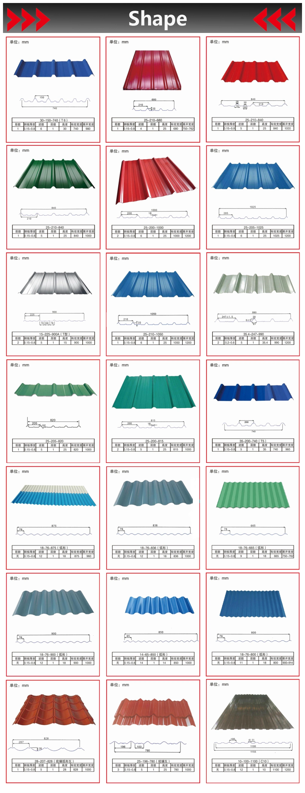 Building Materia Z275g Zinc Color Coated Sheet Corrugated Sheet