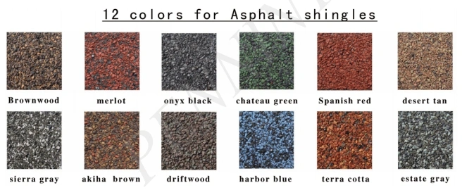 Asphalt Roofing Shingles Colorful Roofing Covers Waterproof Solutions Building Materials