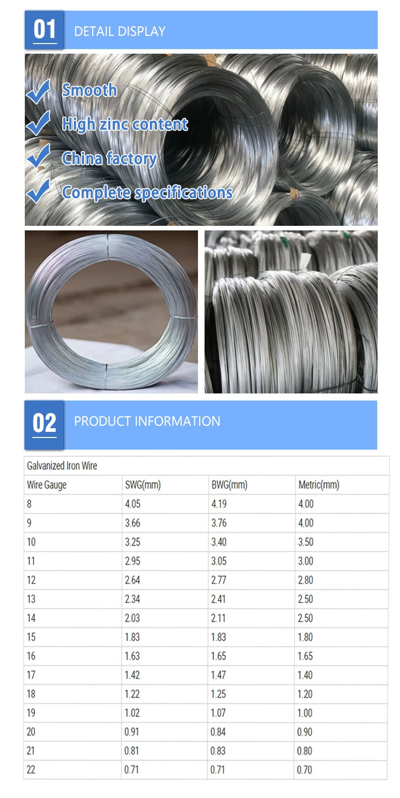 Galvanized Iron Wire/Stainless Steel Wire for Binging Metal Wire