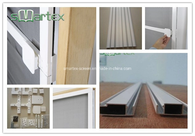 Euro-Design Retractable Aluminum Insect Screen Door Fly Screen Mosquito Net