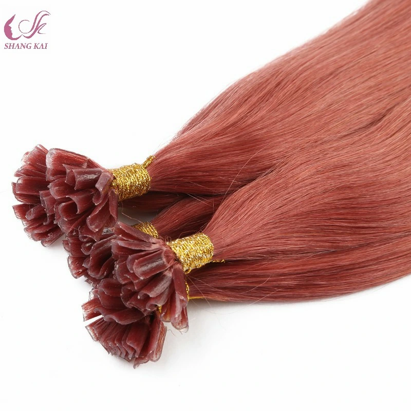 Pink Color Brazilian Virgin Remy Thick End Nail/U-Tip Hair Extension