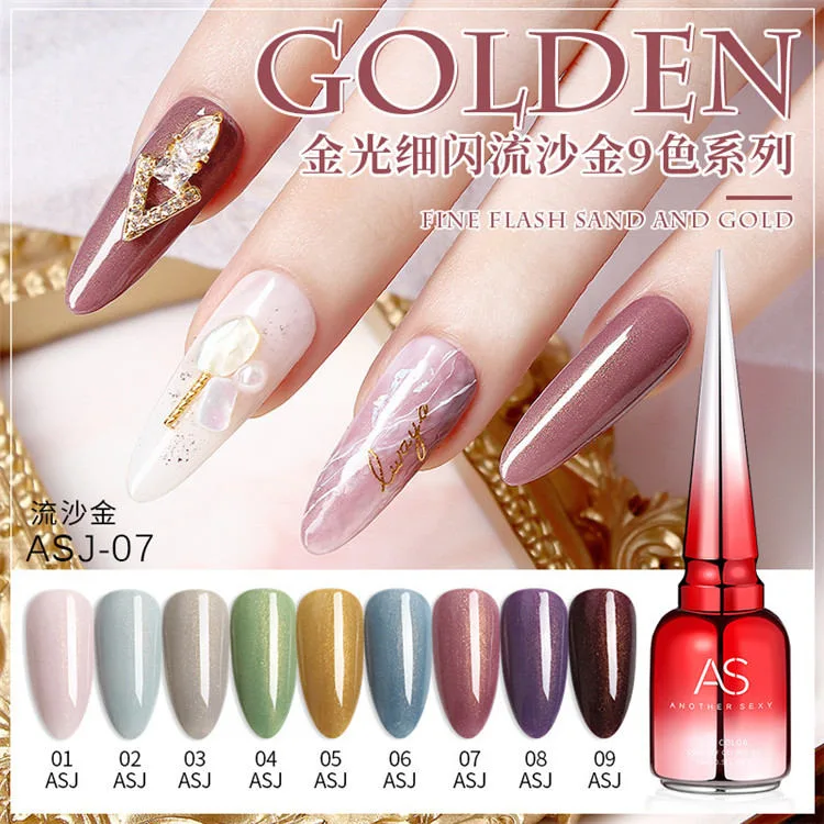 Customize Logo Fashion Shiny Glitter Color Nail Gel UV LED Polish Long Lasting supplier