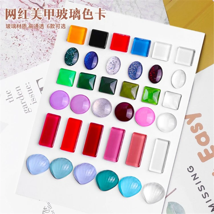 Nail Polish Color Glass Display Bead Chart, Nail Board Products for Manicure