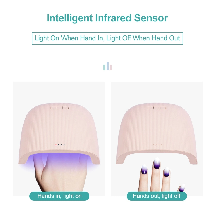 Smart 2 Hand UV LED Iridescent Gel Nail Dry Polish Manicure Lamp 48W