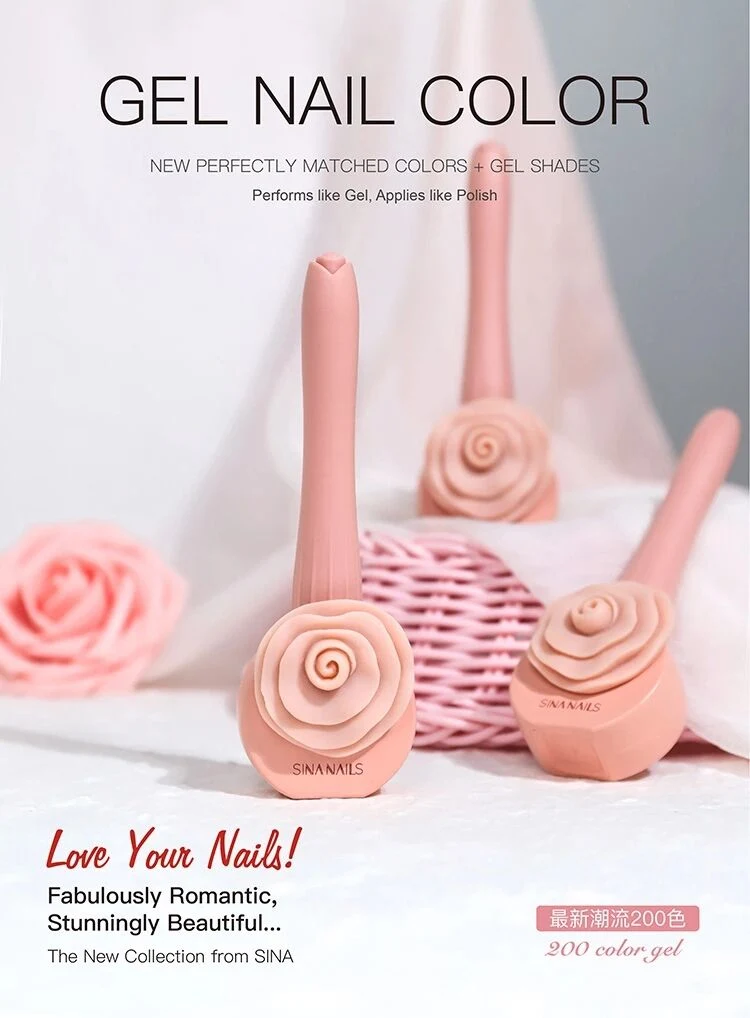 2021 Private Label Elegant Rose Style Wholesale Easy Soak off Professional OEM 40 Fashion Colors UV LED Gel Nails Polish