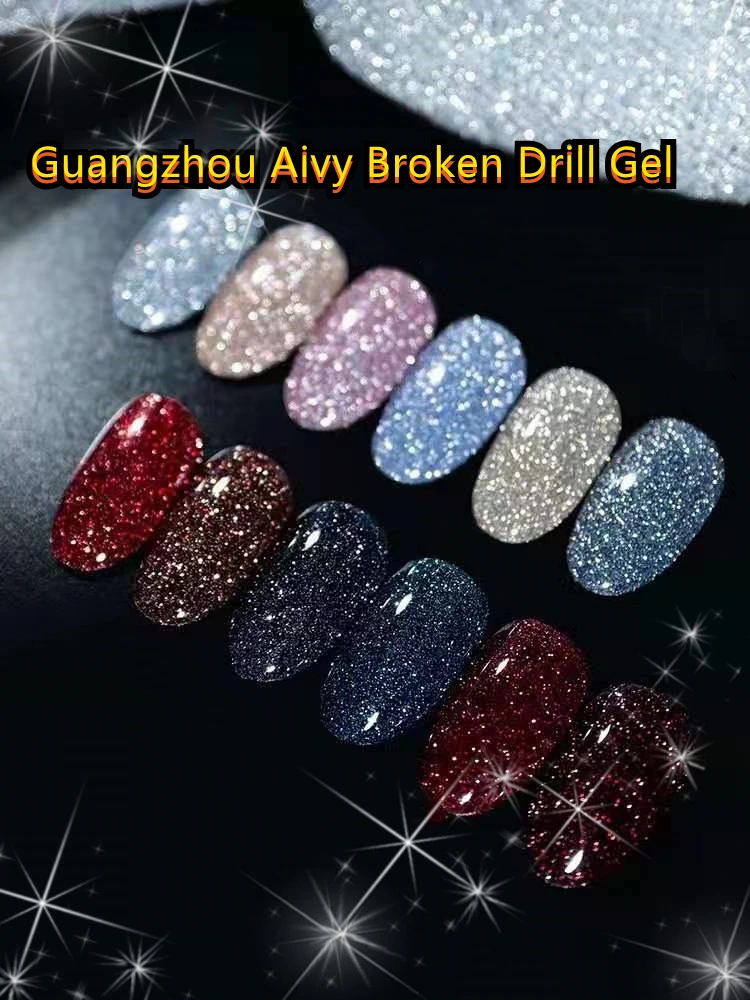 Diamond Gel Polish 12 Color Glitter Light