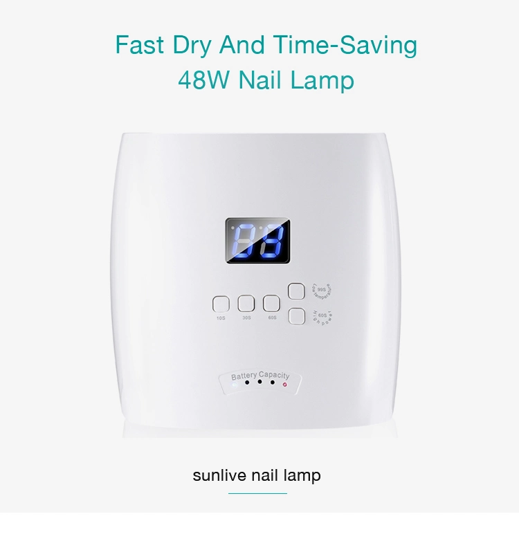 CE RoHS Custom Logo and Colour Nail Polish UV Gel LED Lamp 48W with 30lamps