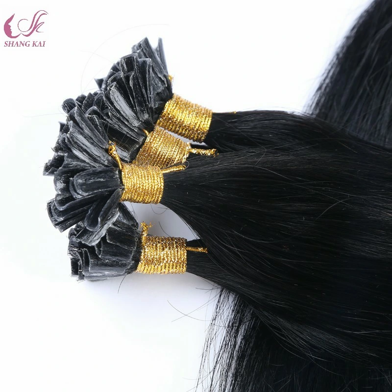 Silky Straight Silicone Free Factory Price Nail/U Tip Hair Extension