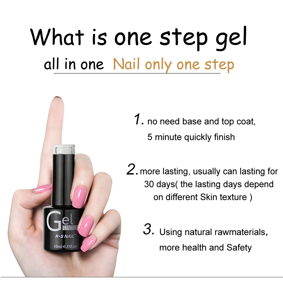 R. S Friendly Nontoxic 3 in One Step UV Gel Polish for Nails