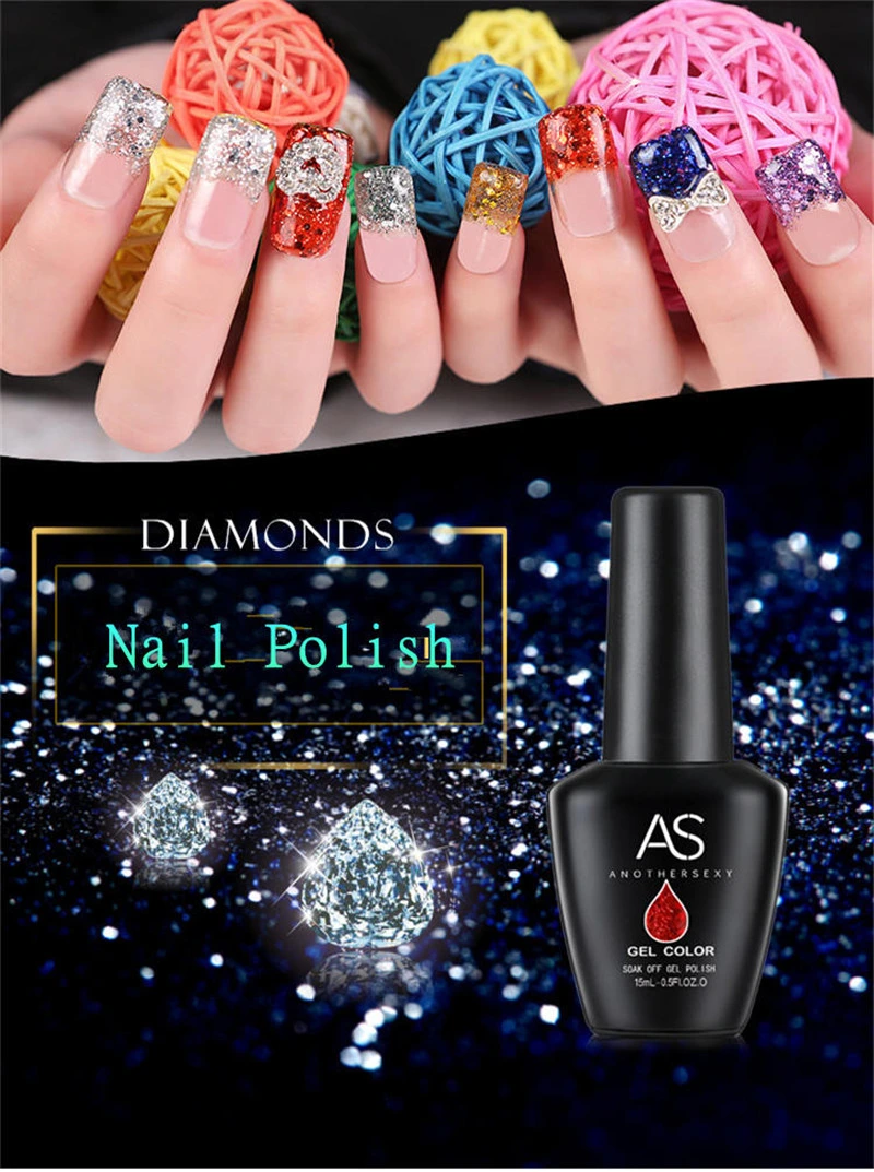 Diamond Nail Polish 12 Color Glitter Light Therapy Nail Polish Removable Nail Sequin Flash Diamond Gel Micro Diamond Gel