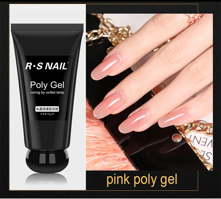 Ransheng Hot Sale Product Soak off Nail Pink Poly Gel  Polish