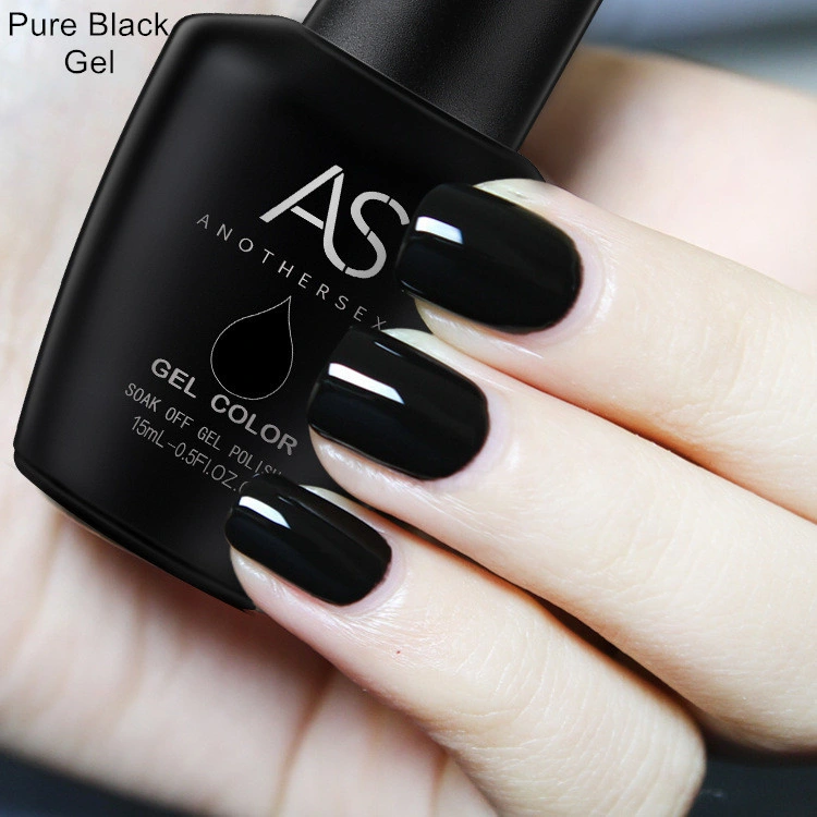 Pure Black UV Nail Color Gel Polish Manicure Salon Vanish Product