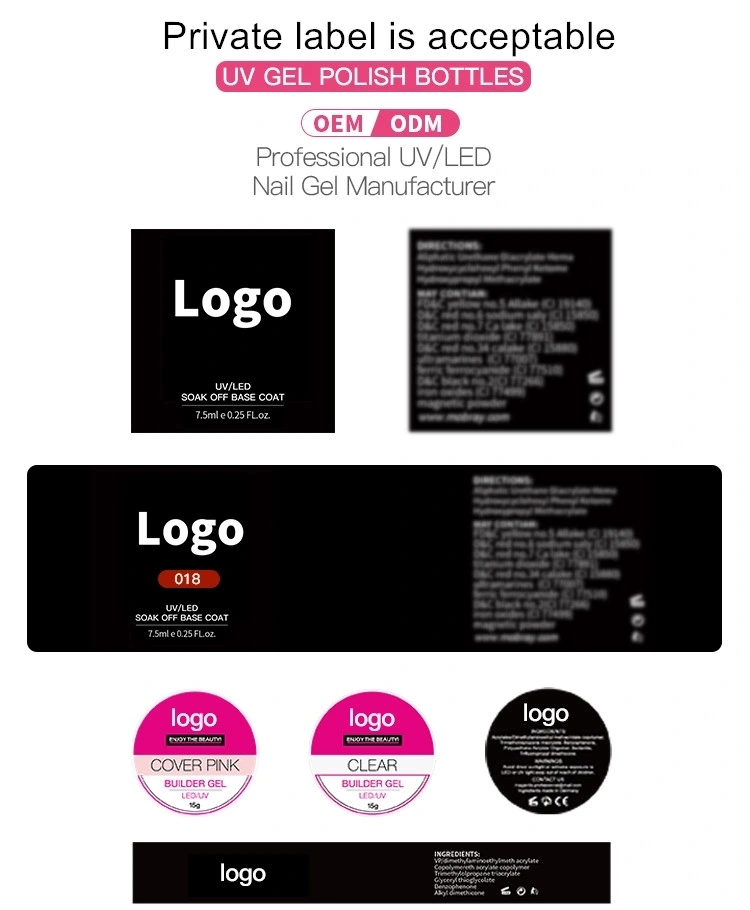 Private Logo 2019 Popular Long Lasting Crystal Nude Jade Pink Color Nail Gel Polish Vanish Kit