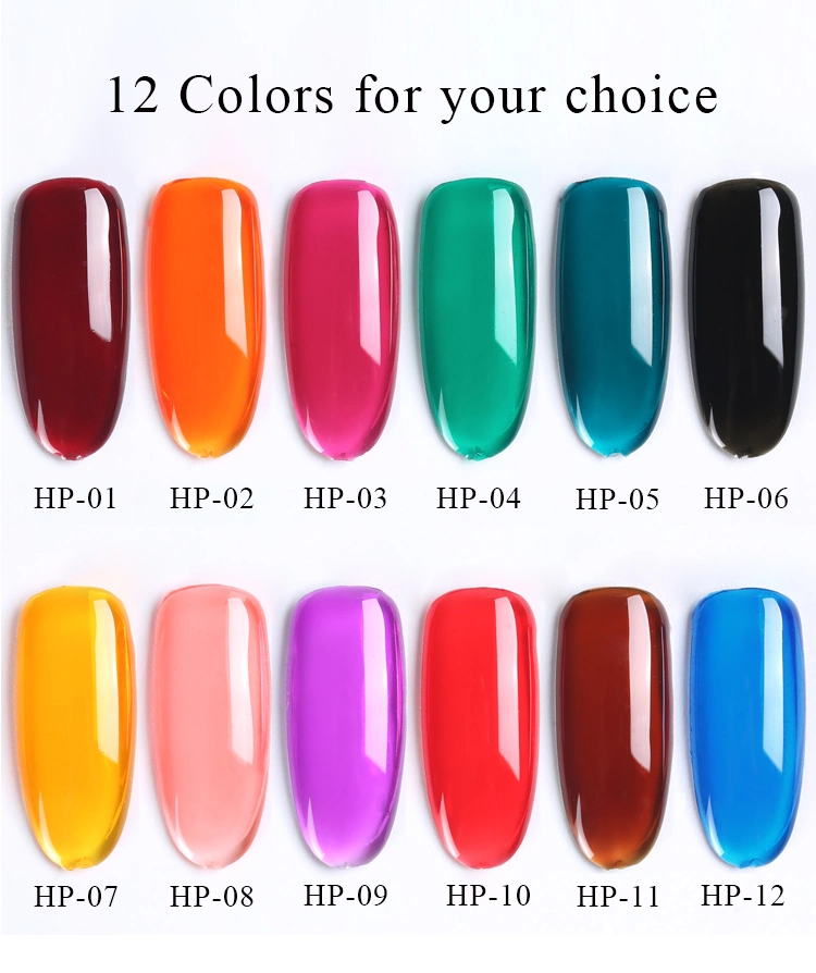 12 Colors Special Beauty Crystal Amber Color LED Nail Gel Polish/Varnish