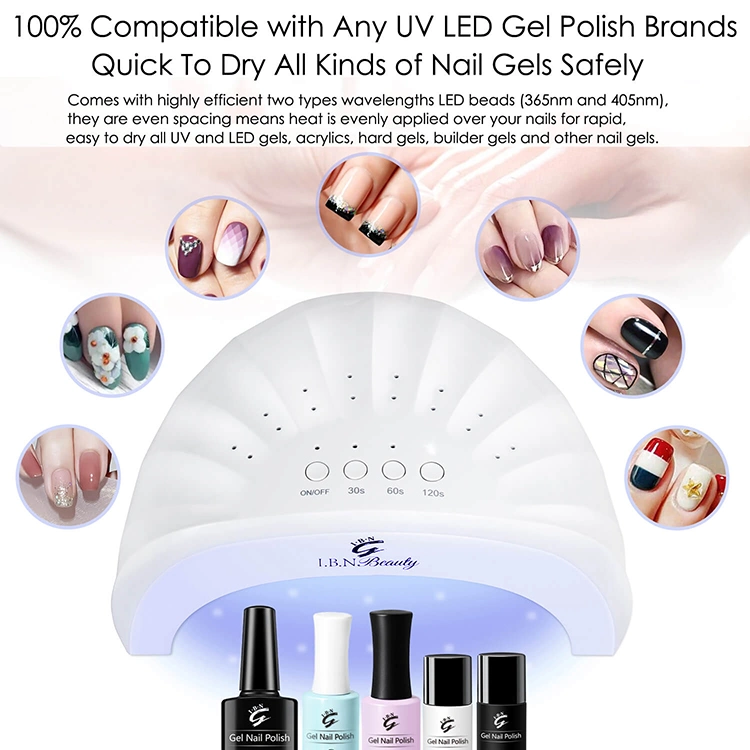 Professional Manicure Pedicure Machine 48W LED Nail Lamp Gel Polish Dryer for Salon Manicure