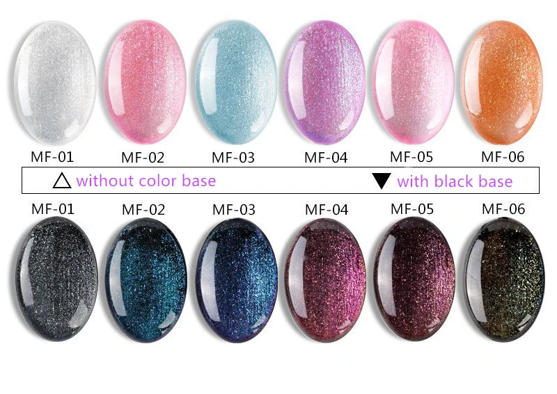 15ml 6 Color Wholesale Private Label LED UV Glitter Nail Gel Polish for Nail Salon Beauty