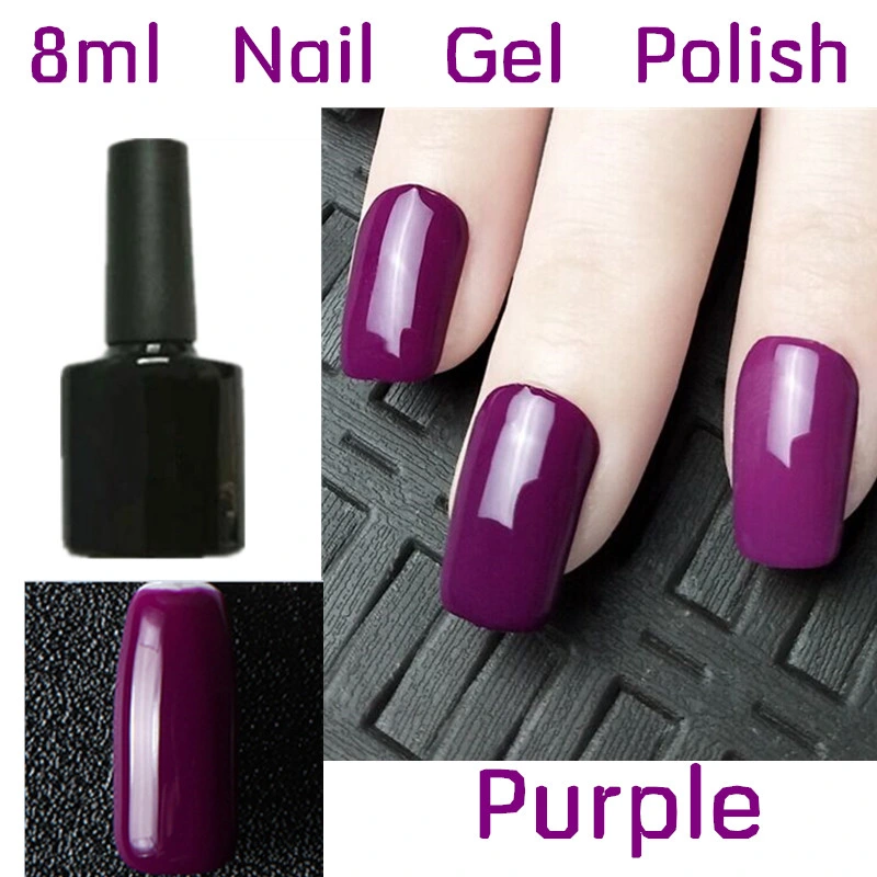 Nail Art Beauty UV Gel Polish Purple 8ml