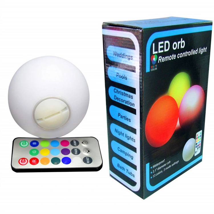 RGB Colour Changing Mood LED Light Globe Shape Floor Lamp LED Light Rechargeable Battery Remote Control