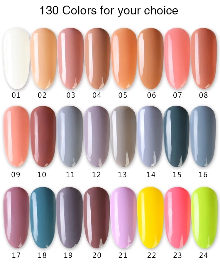 130 Colors Manicure Gel Varnish Enamel Lacquer Color OEM Logo Organic LED UV Nail Gel Polish