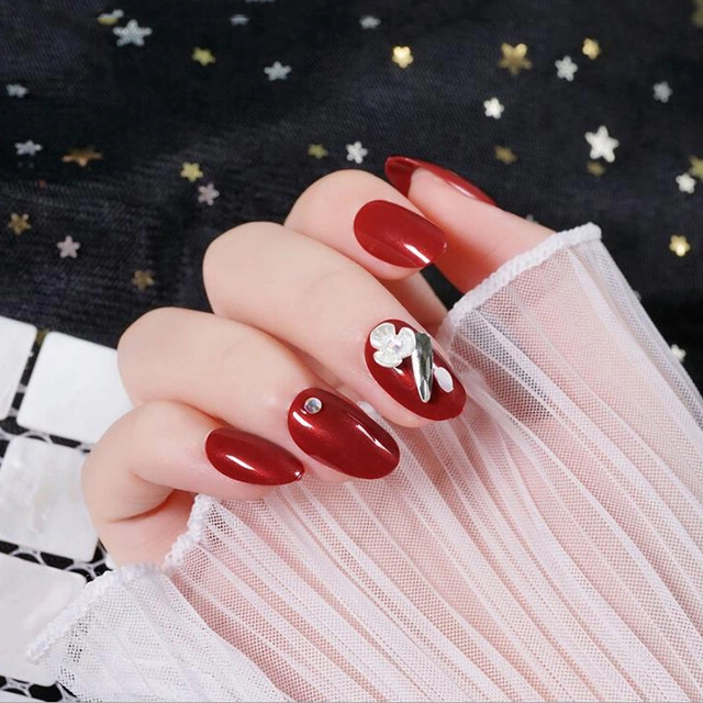 Rhinestone Petals Wearable Products Japanese Summer Removable Iced Bean Paste False Nails