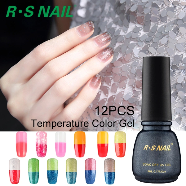 Ransheng Factory Temperature Change Color Nail Gel Polish for Salon