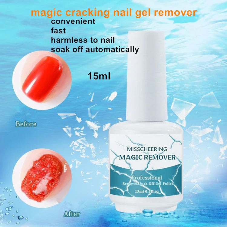 Magic 15ml 10ml Harmless Automatical Cracking Breaking UV Nail Gel Polish Remover