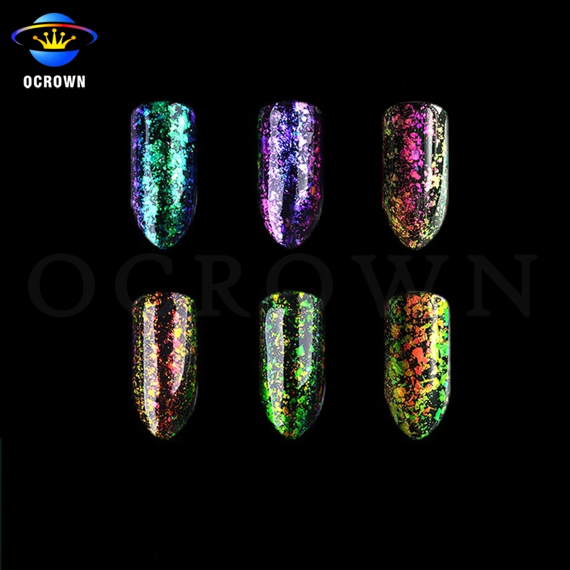 China Supplier Chameleon Polish Flakes Color Changing Flakes for Nail Art