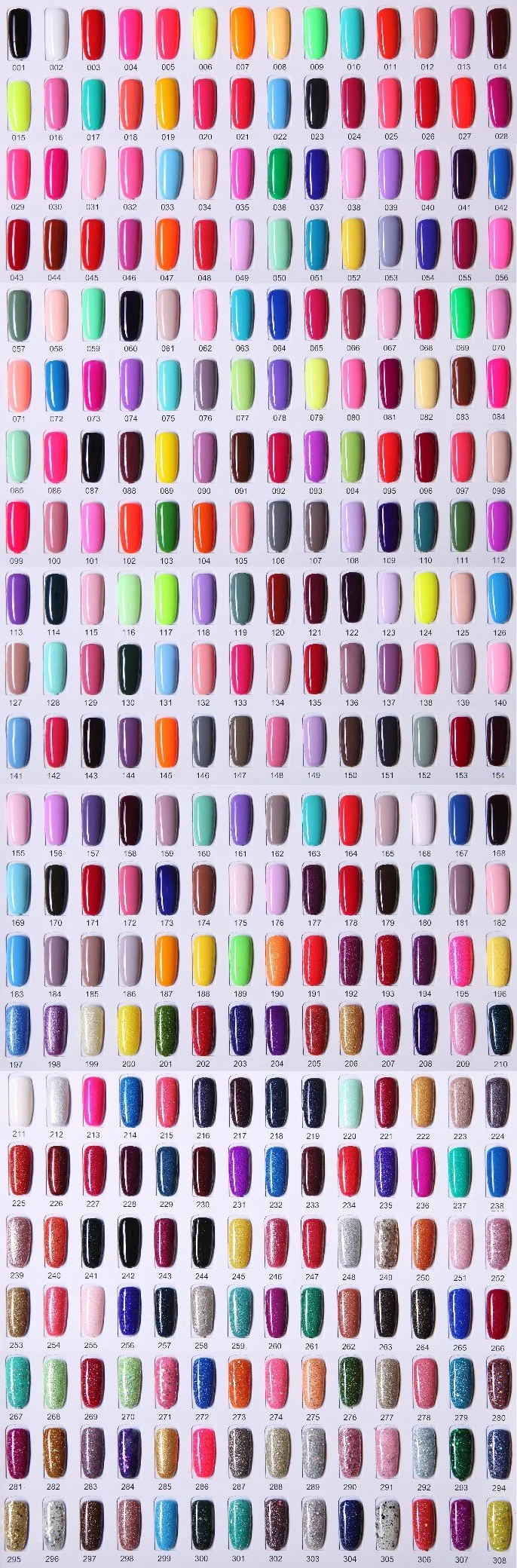 Wholesale 308 Colors Collection Long Lasting Private Label Brand UV Nail Gel Polish