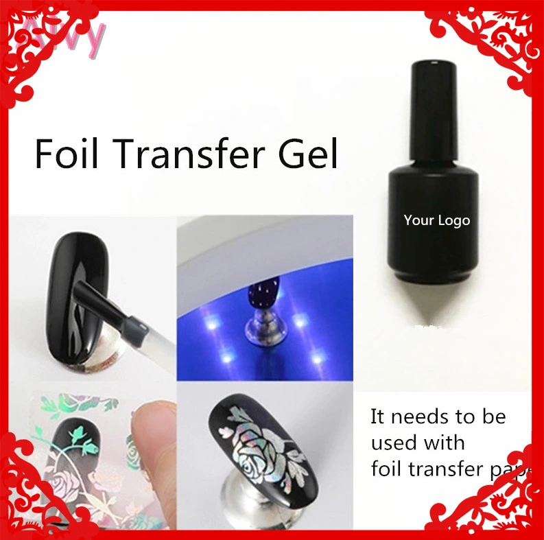 Hot Sale New High Adhesive Nail Gel Polish Foil Transfer Gel/Private Label Foil Gel