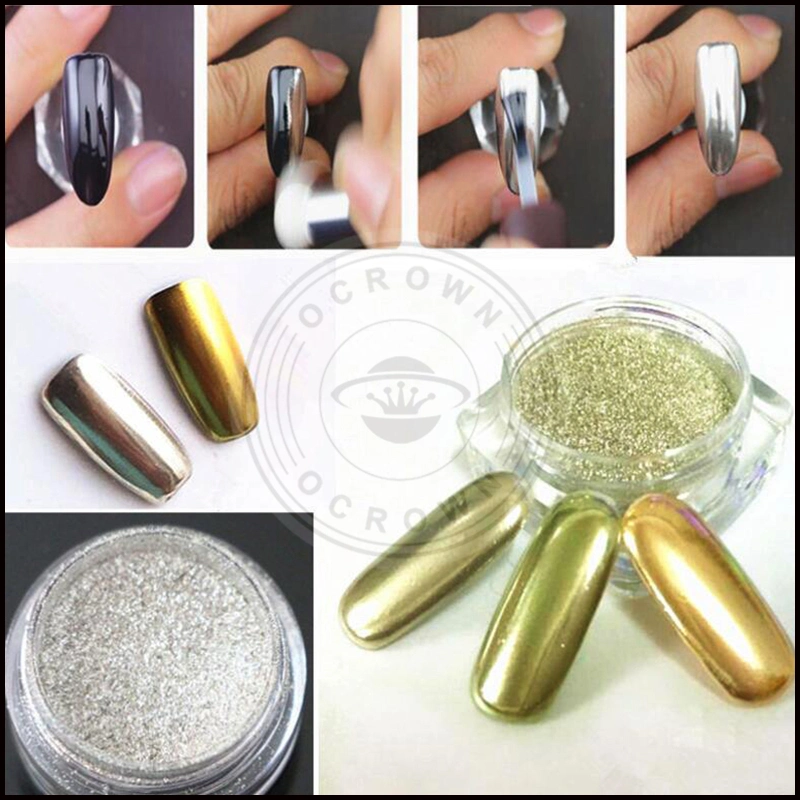 Silver Gold Nail Powder Chameleon Mirror Pigment for Nail Art Gel